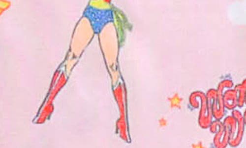 Copper Pearl Wonder Woman Fitted One-piece Pajamas In Pink