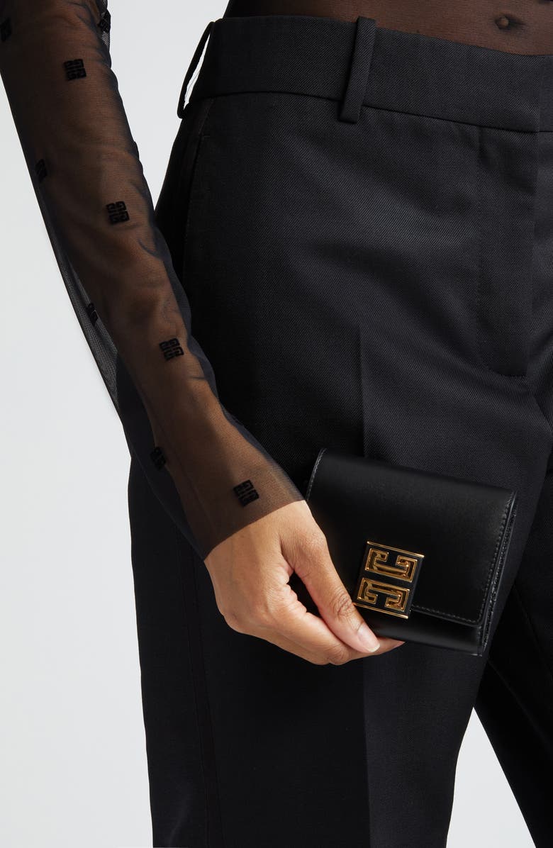 Givenchy 4G Leather Trifold Wallet, Alternate, color, 