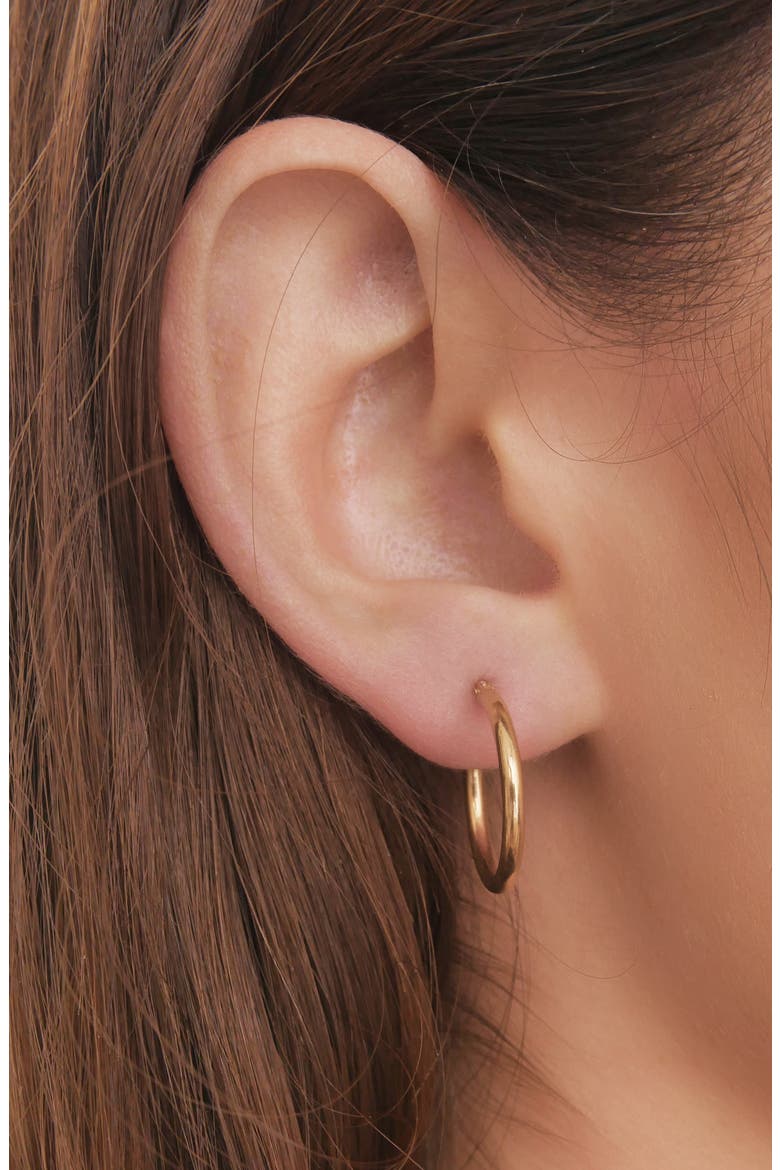 14K Gold Hoop Earrings, Alternate, color, YELLOW GOLD
