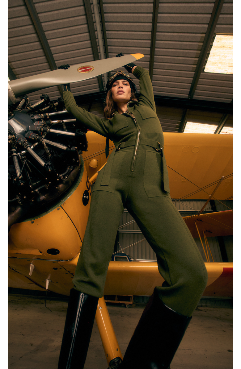 Temperley London Flight Suit, Alternate, color, Pine Green