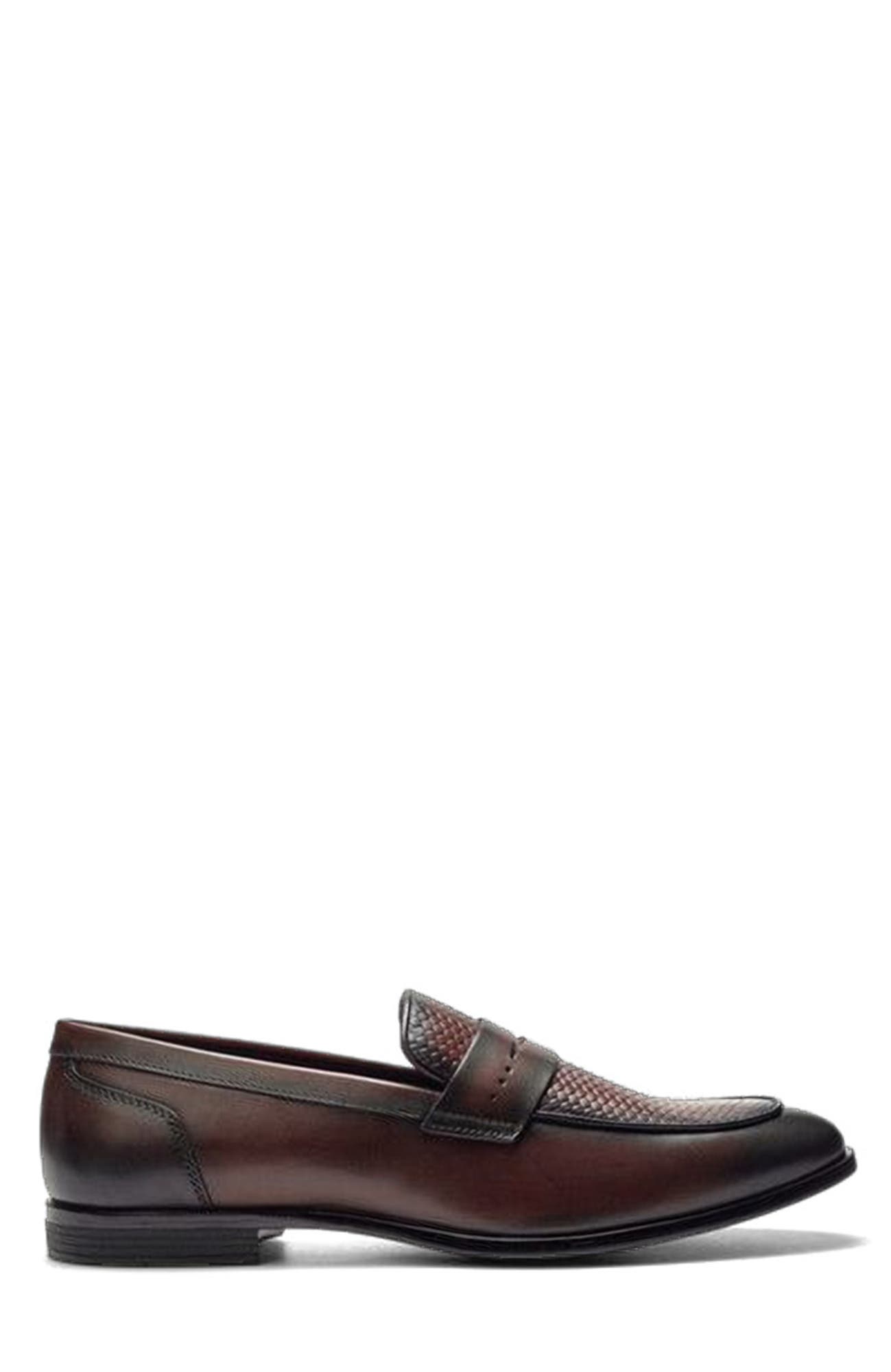 CARLOS SANTANA Solstice Penny Loafer, Main, color, Brown Leather