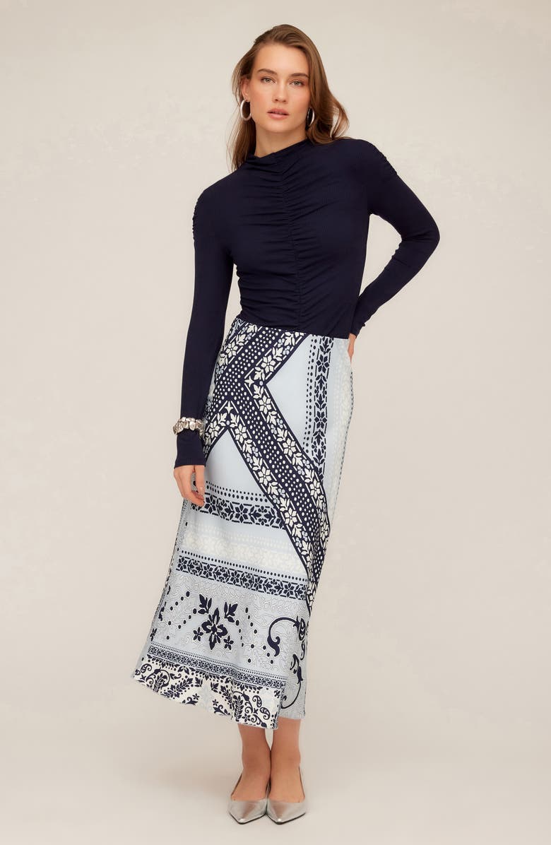 FIFTEEN TWENTY Selena Ruched Rib Top, Alternate, color, 