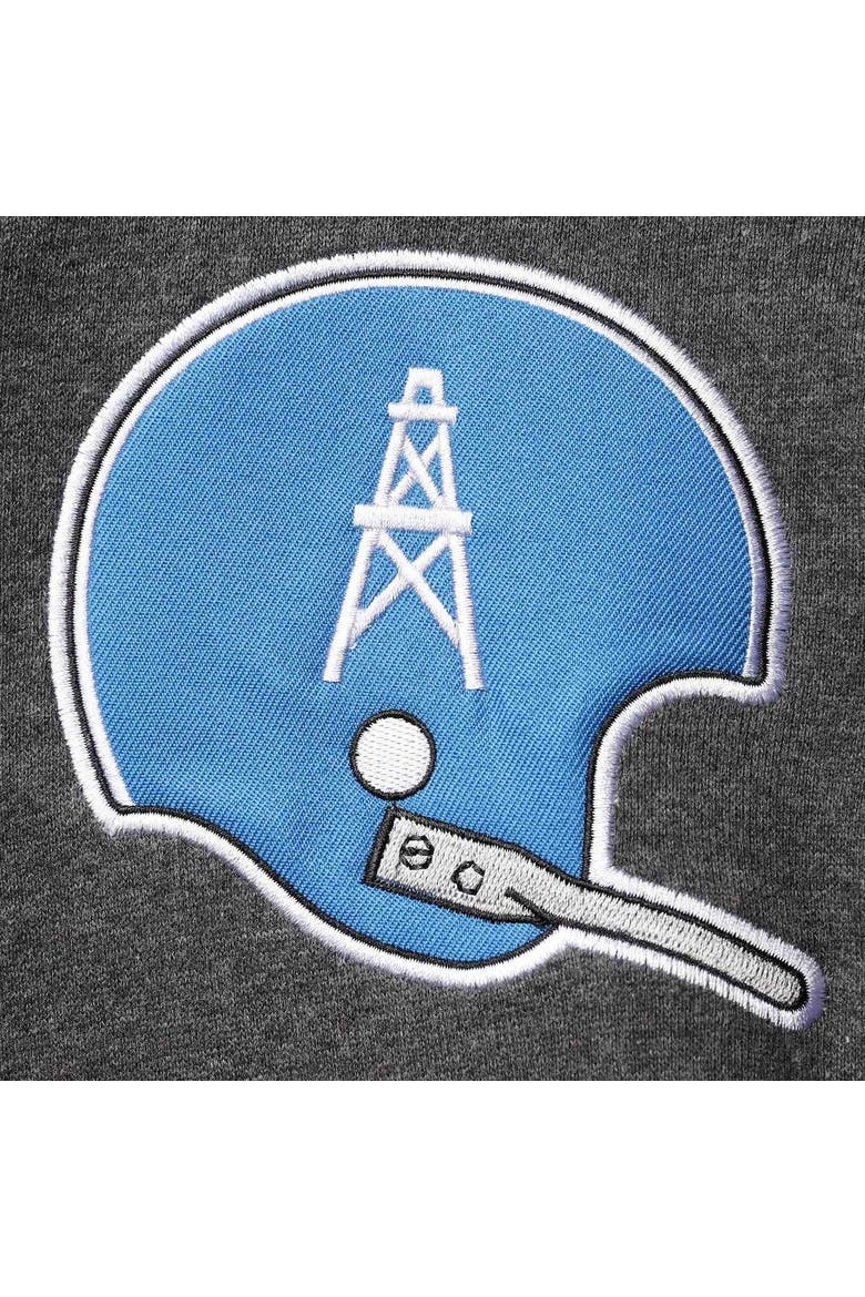 Men's Starter Gray/Red Houston Oilers Extreme Fireballer Throwback Pullover Hoodie, Alternate, color, Gray