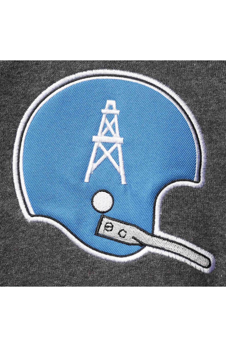 STARTER Men's Starter Gray/Red Houston Oilers Extreme Fireballer Throwback Pullover Hoodie, Alternate, color, Gray