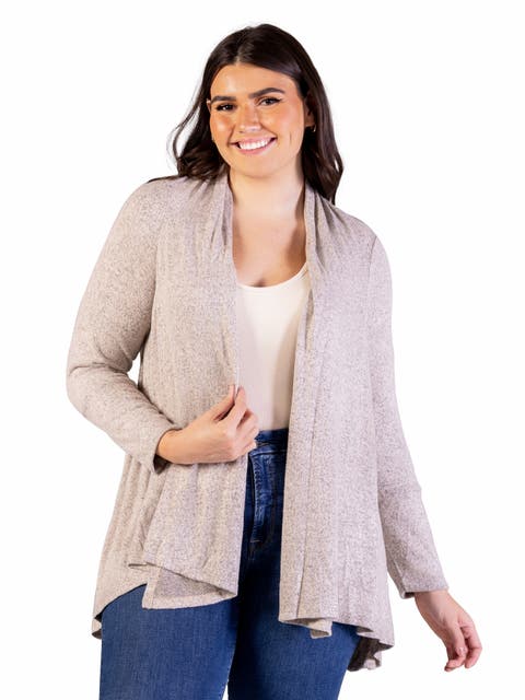 Open Front Long Sleeve High Low Cozy Cardigan