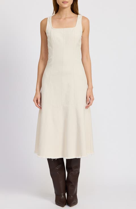 Telsa White Denim Dress