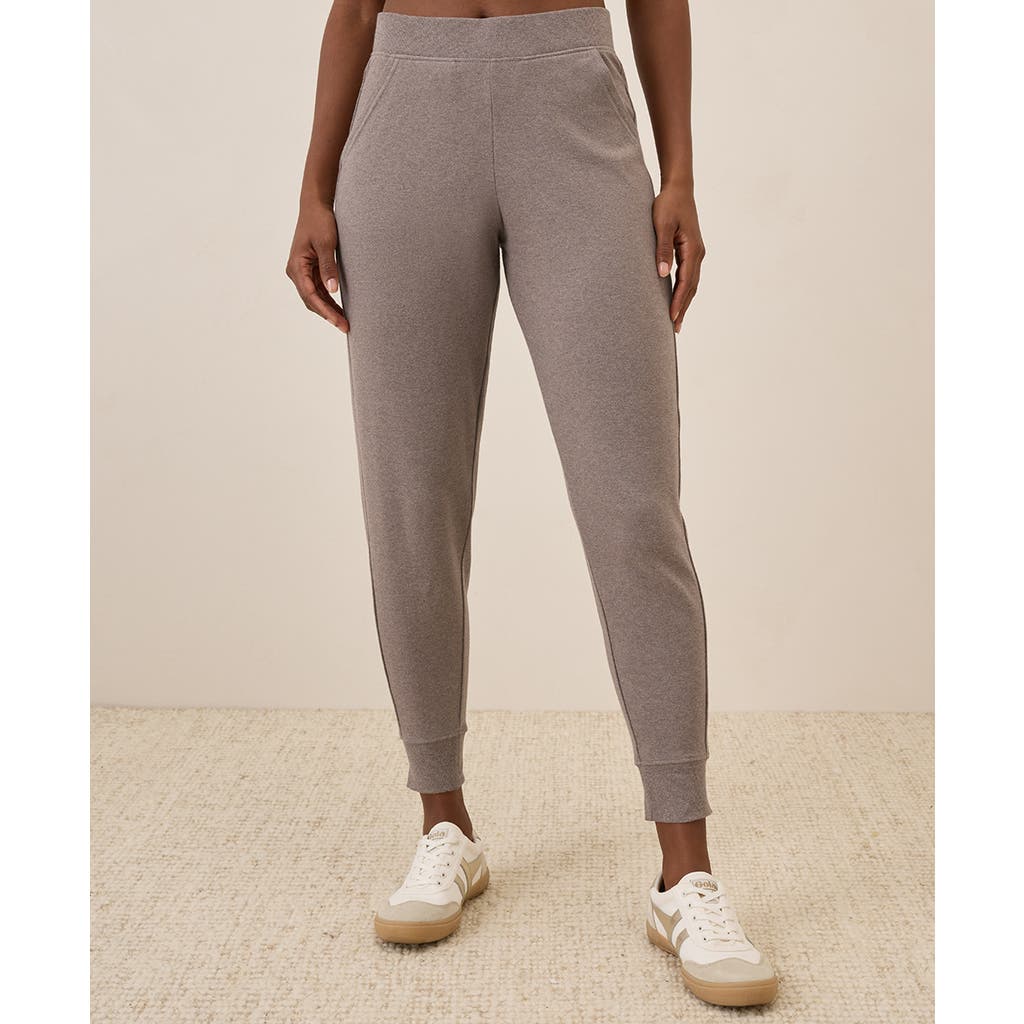 Shop Pact Organic Cotton Airplane Jogger In Deep Taupe Heather