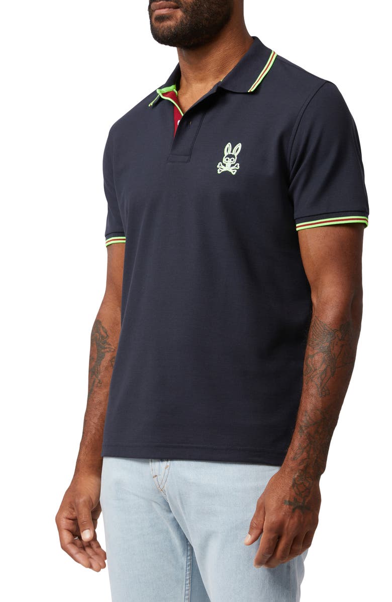 Psycho Bunny Gresham Tipped Piqué Polo, Alternate, color,