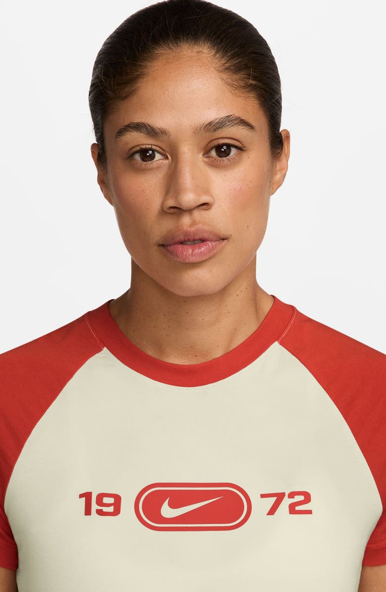Nike Chill Graphic T-Shirt, Alternate, color, Sail/ Picante Red