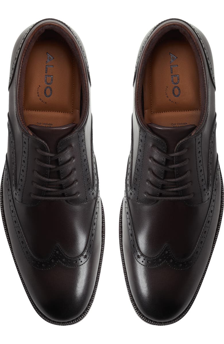 ALDO Harington Wingtip Derby, Alternate, color, Dark Brown