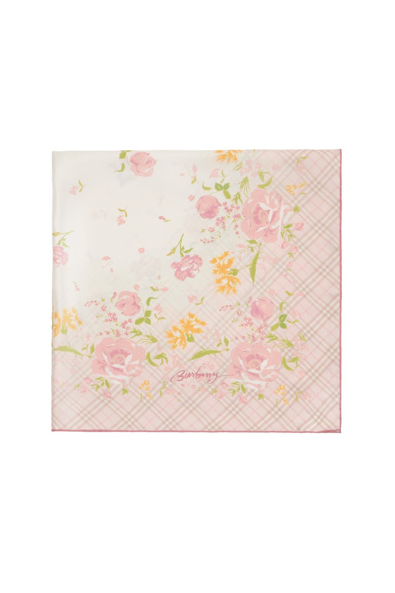 Garden Party Silk Scarf, Alternate, color, Quartz pink