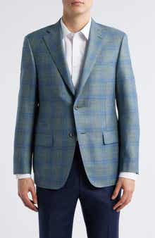 Heritage Gold Plaid Wool Blend Sport Coat