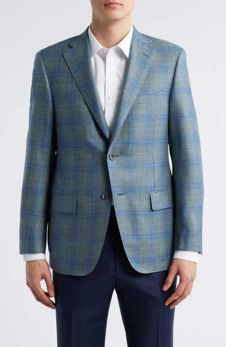 Heritage Gold Plaid Wool Blend Sport Coat
