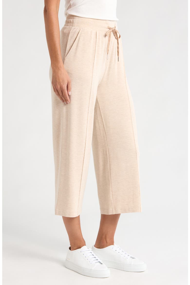 Studio City Crop Drawstring Pants, Alternate, color, HEATHER NATURAL