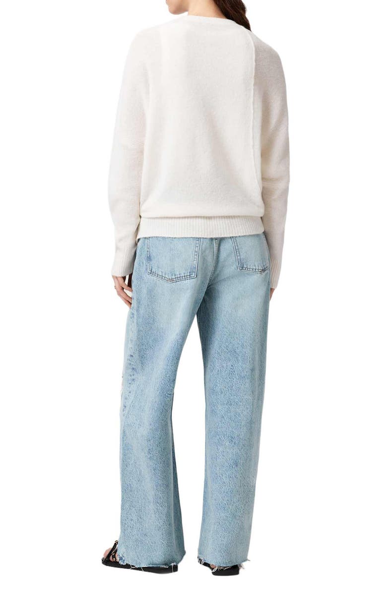 AllSaints Aki Crossover Ripped Wide Leg Jeans, Alternate, color, 