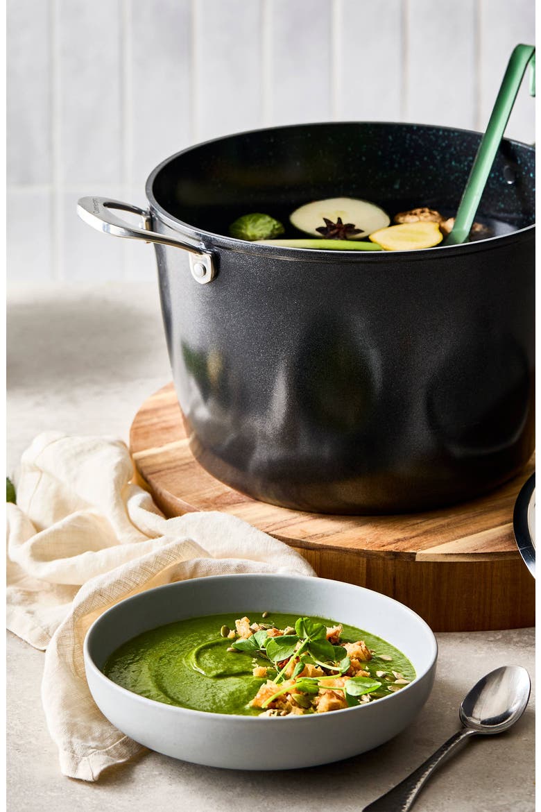 GREEN STONE™ 8.5 Qt. Stockpot with lid, Alternate, color, Black
