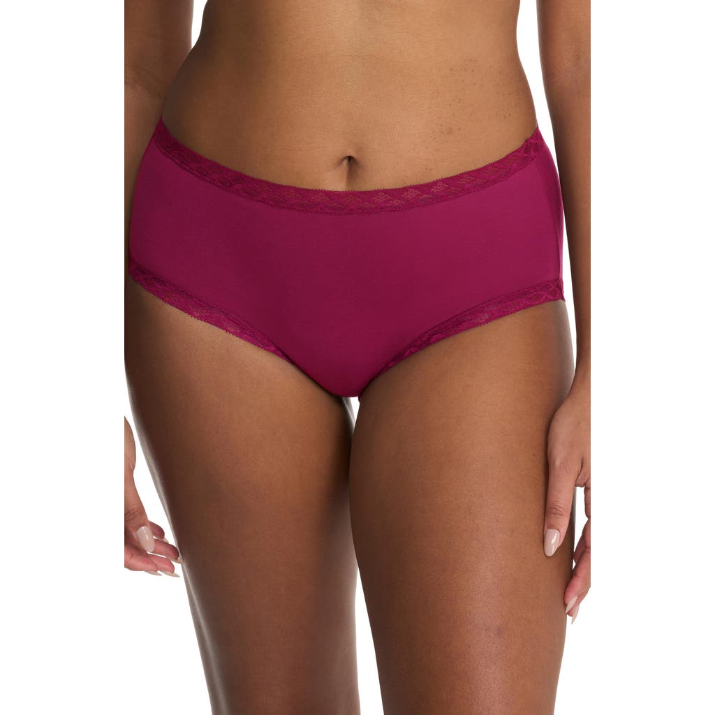 Natori Bliss Cotton Full Brief In Red
