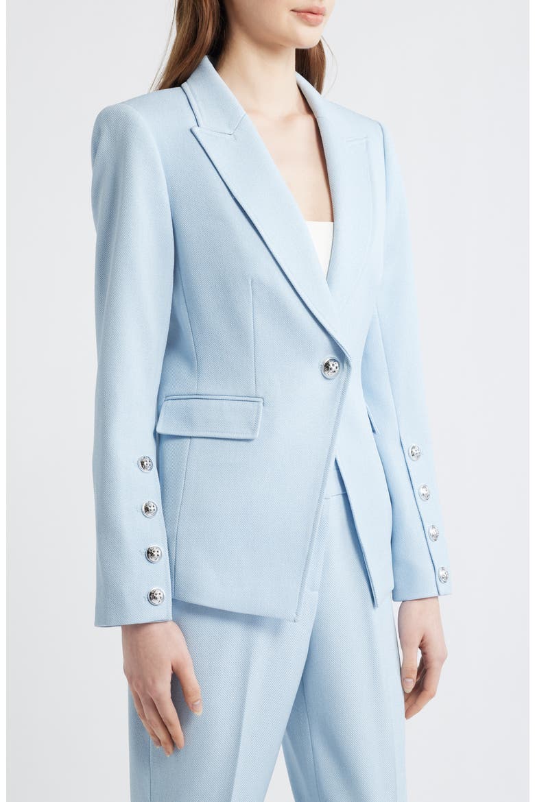 One-Button Blazer, Alternate, color, ICE BLUE