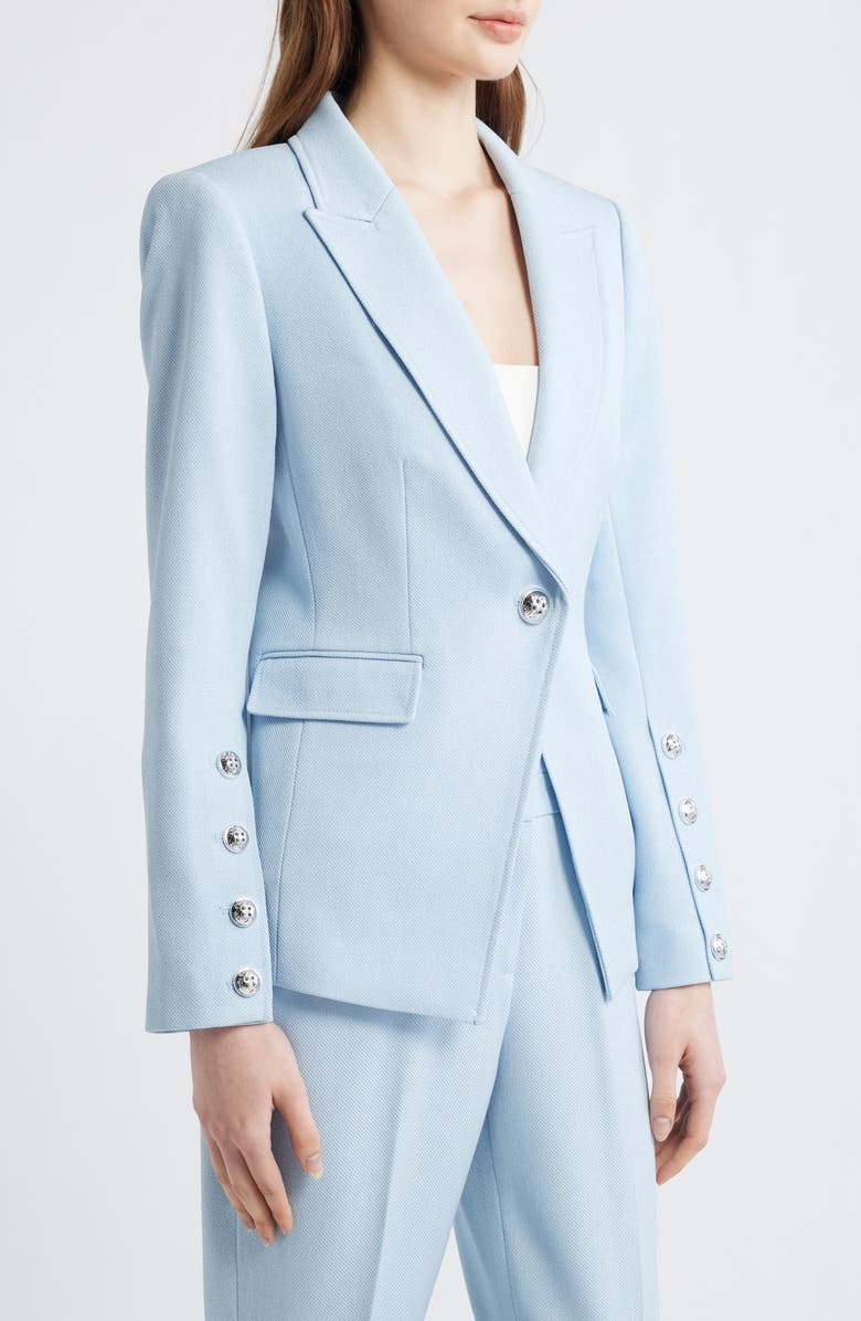 Tahari ASL One-Button Blazer, Alternate, color, Ice Blue