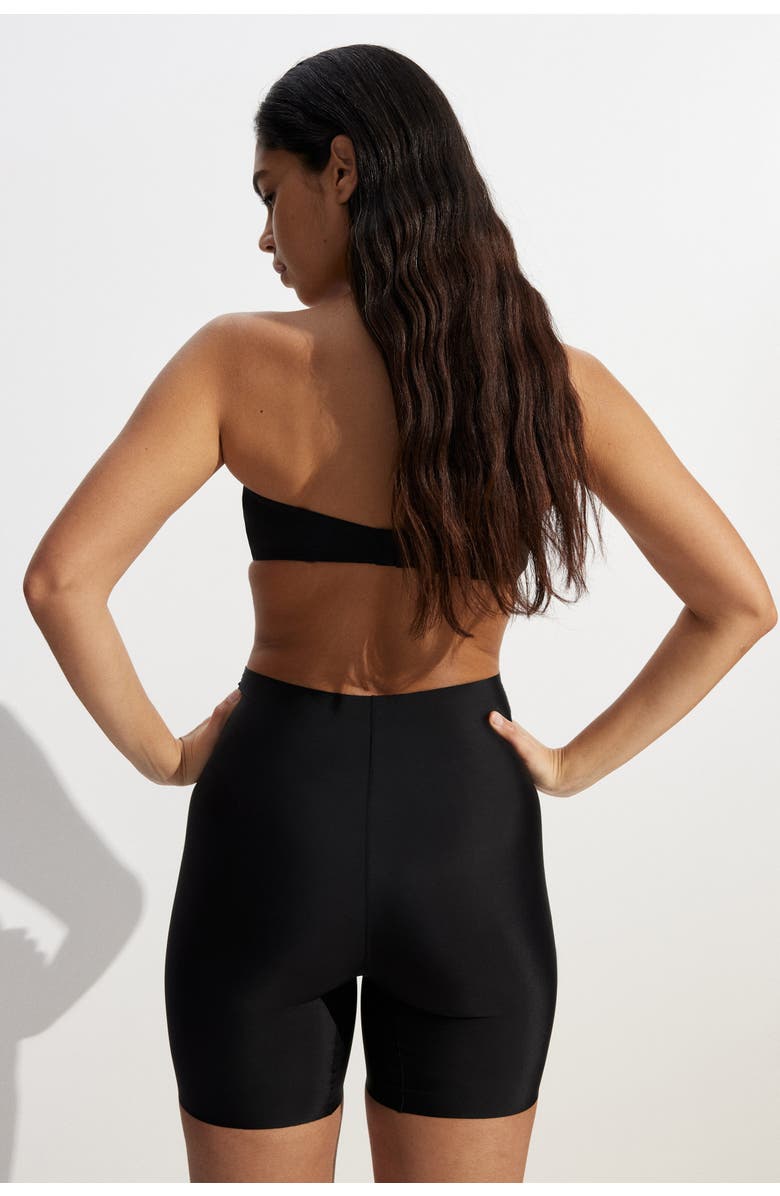 H&M 2-pack no-show light shaping bikers, Alternate, color, Black