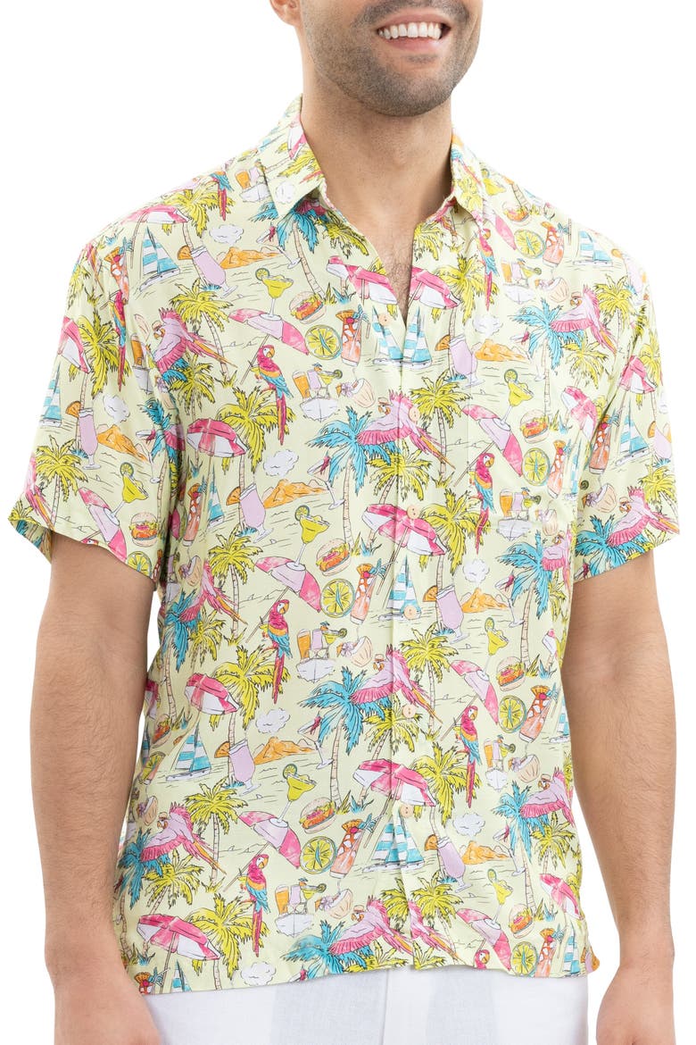 Margaritaville by Kenny Flowers - Welcome to Margaritaville - Lime - Short Sleeve Shirt, Alternate, color, Green