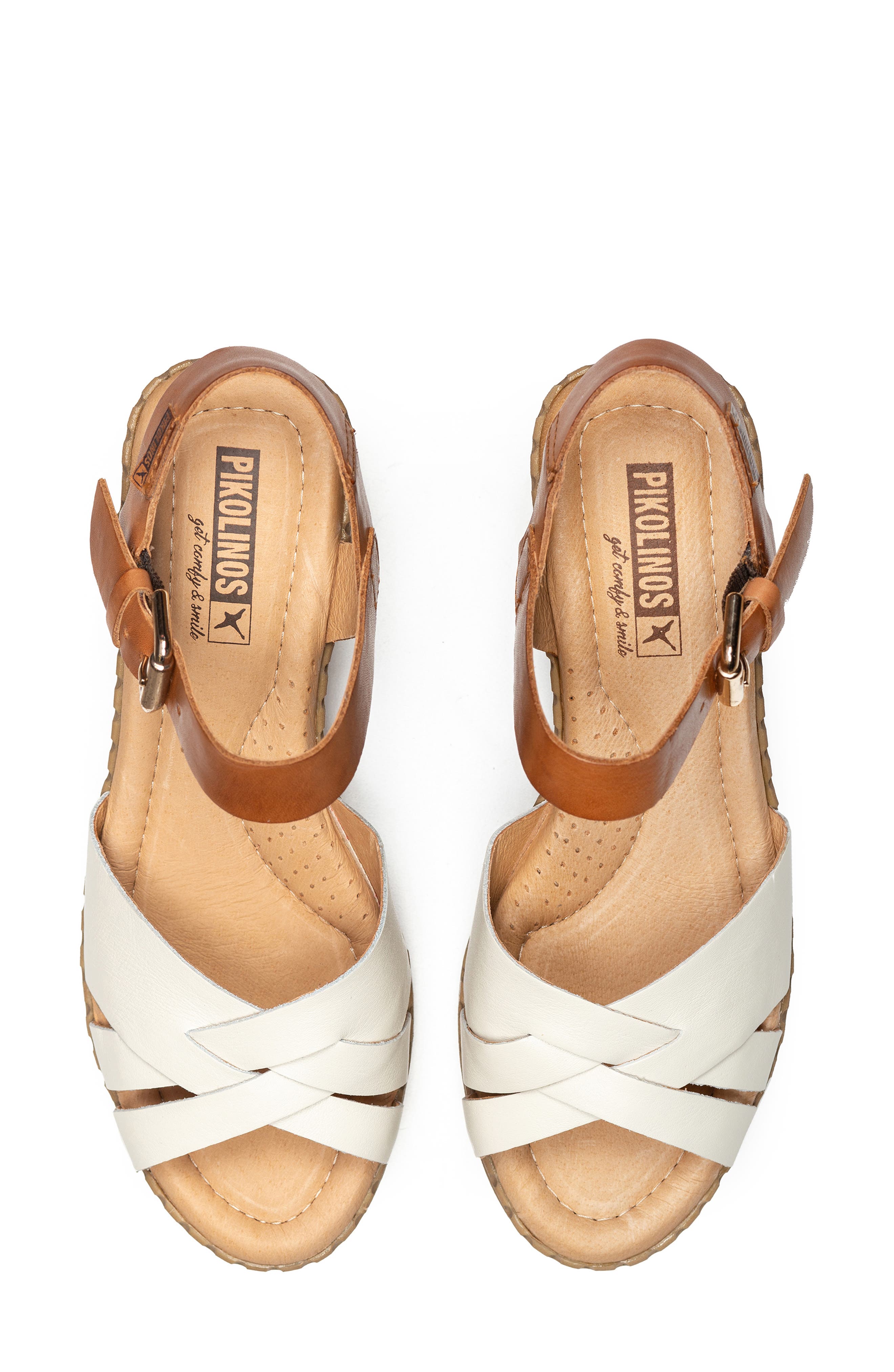 PIKOLINOS Canarias Block Heel Strappy Sandal, Alternate, color, Nata