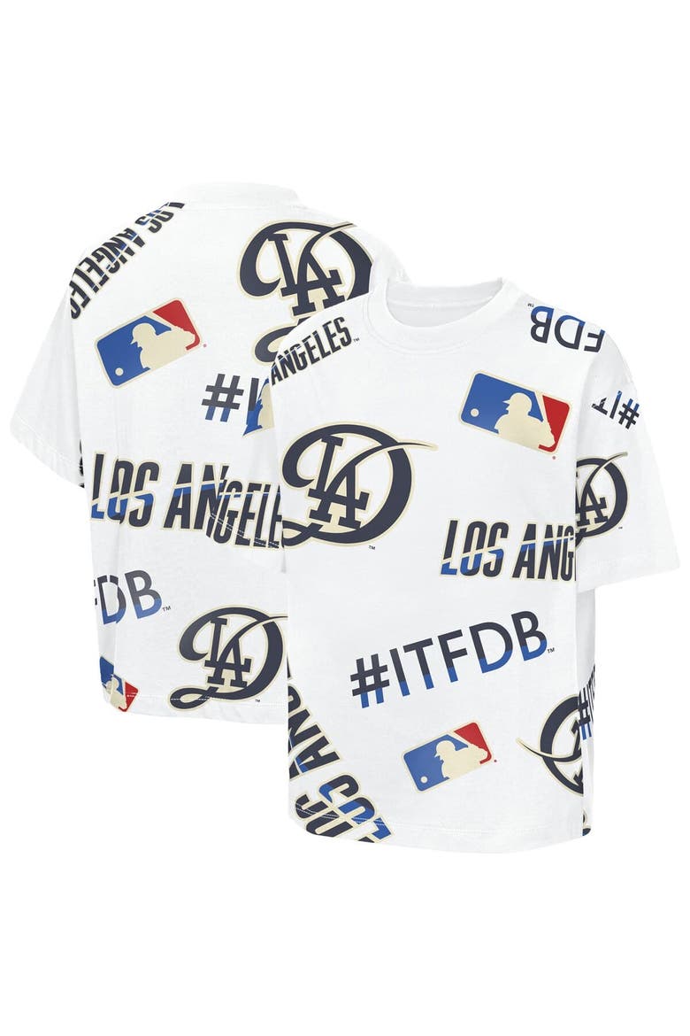 Youth Outerstuff  White Los Angeles Dodgers Circus Catch T-Shirt, Main, color, White