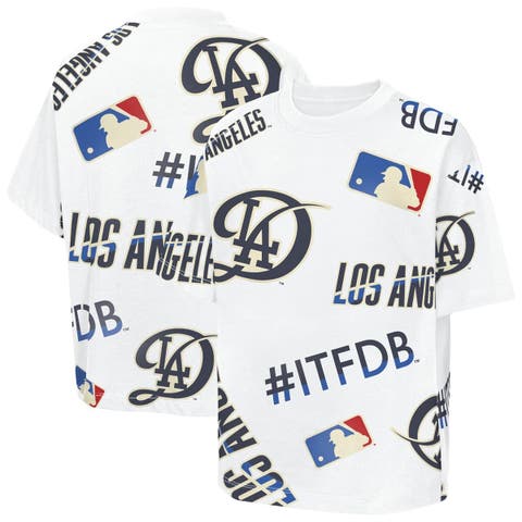 Youth Outerstuff  White Los Angeles Dodgers Circus Catch T-Shirt