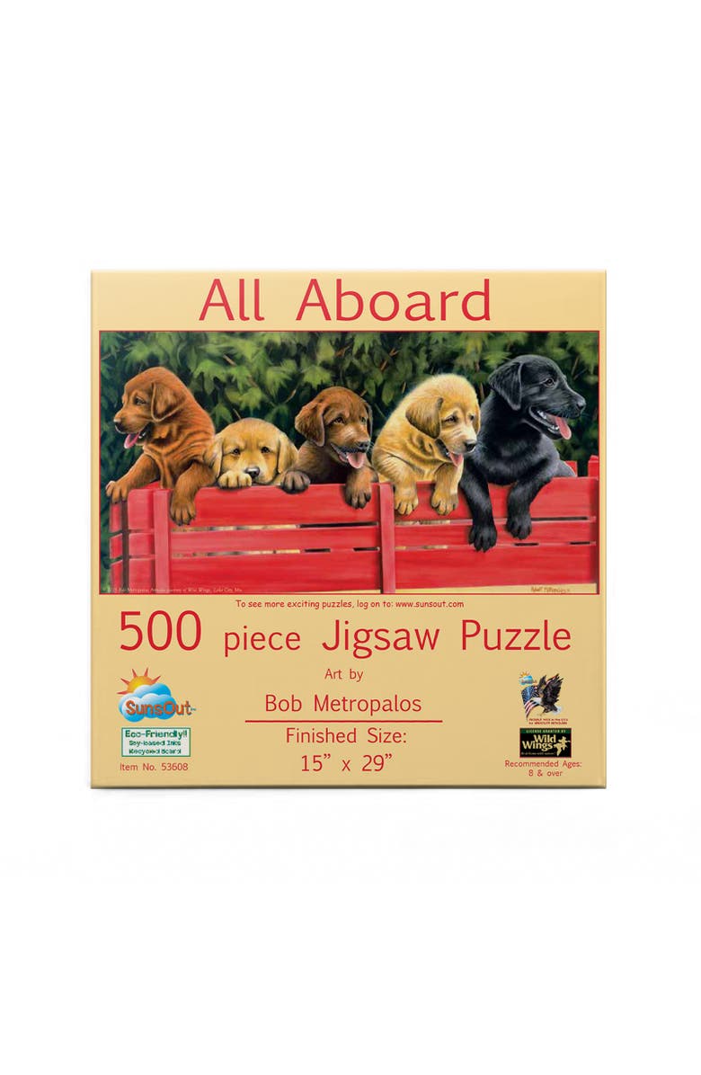 Sunsout All Aboard 500 piece Jigsaw Puzzle for Adults, Alternate, color, Multicolor