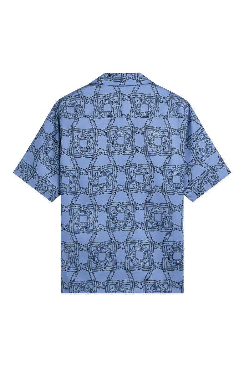 Horseshoe Print Camp Shirt, Alternate, color, HORSESHOES INFINITY