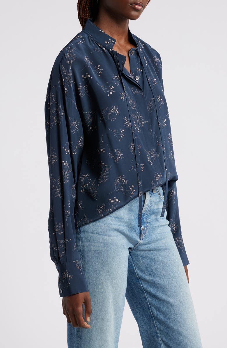 Wyeth Paige Long Sleeve Silk Top, Alternate, color, 