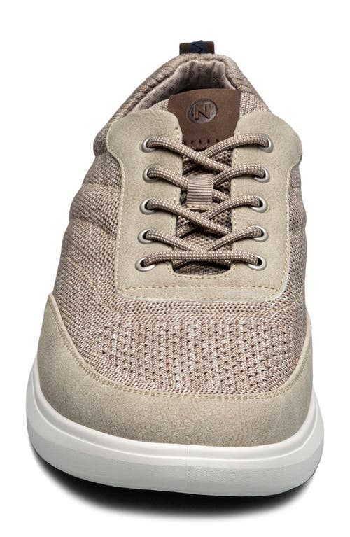 Nunn Bush Ponte Knit Moc Toe Sneaker In Taupe Multi