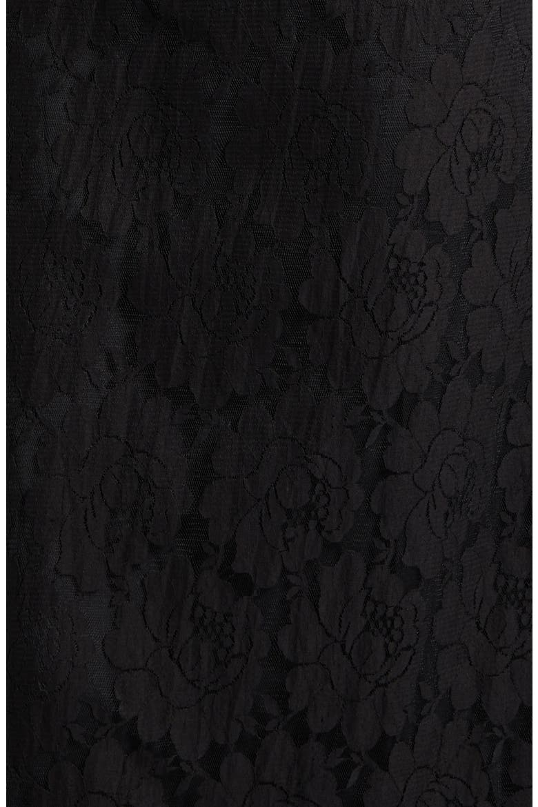 Long Sleeve Cotton Blend Lace Dress, Alternate, color, BLACK