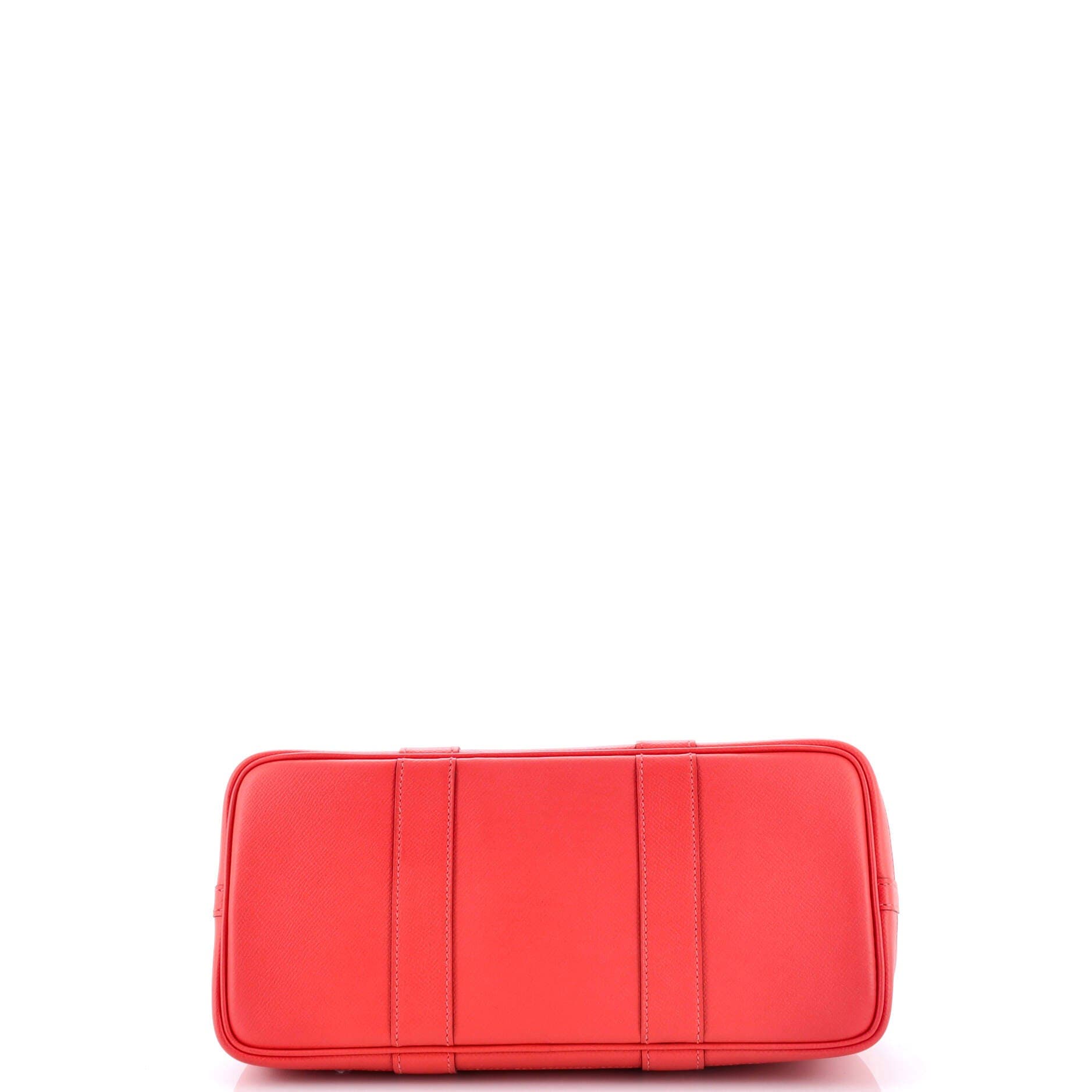 Pre-Owned Hermes Garden Party Tote Leather 30, Alternate, color, Rouge Pivoine