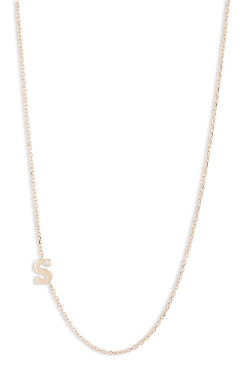 Diamond Initial Necklace