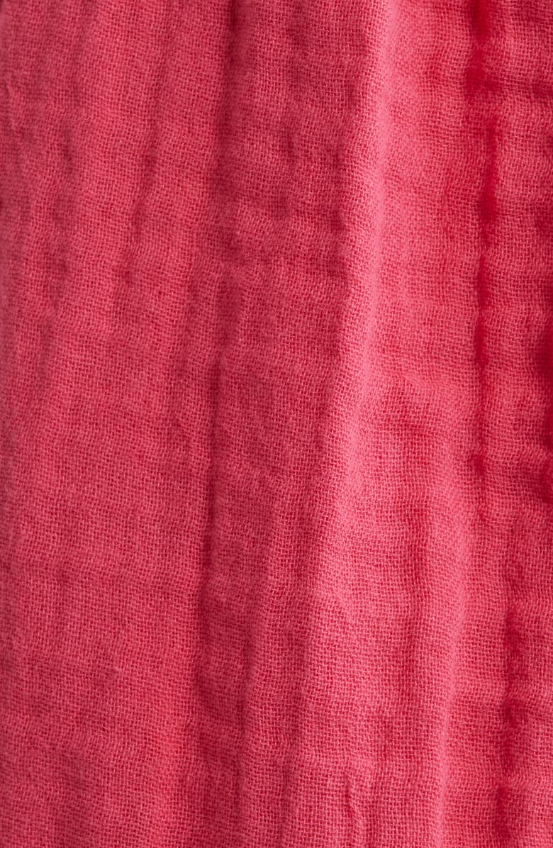 CITY BLUES Crochet Trim Cotton Gauze Shorts, Alternate, color, Bright Rose