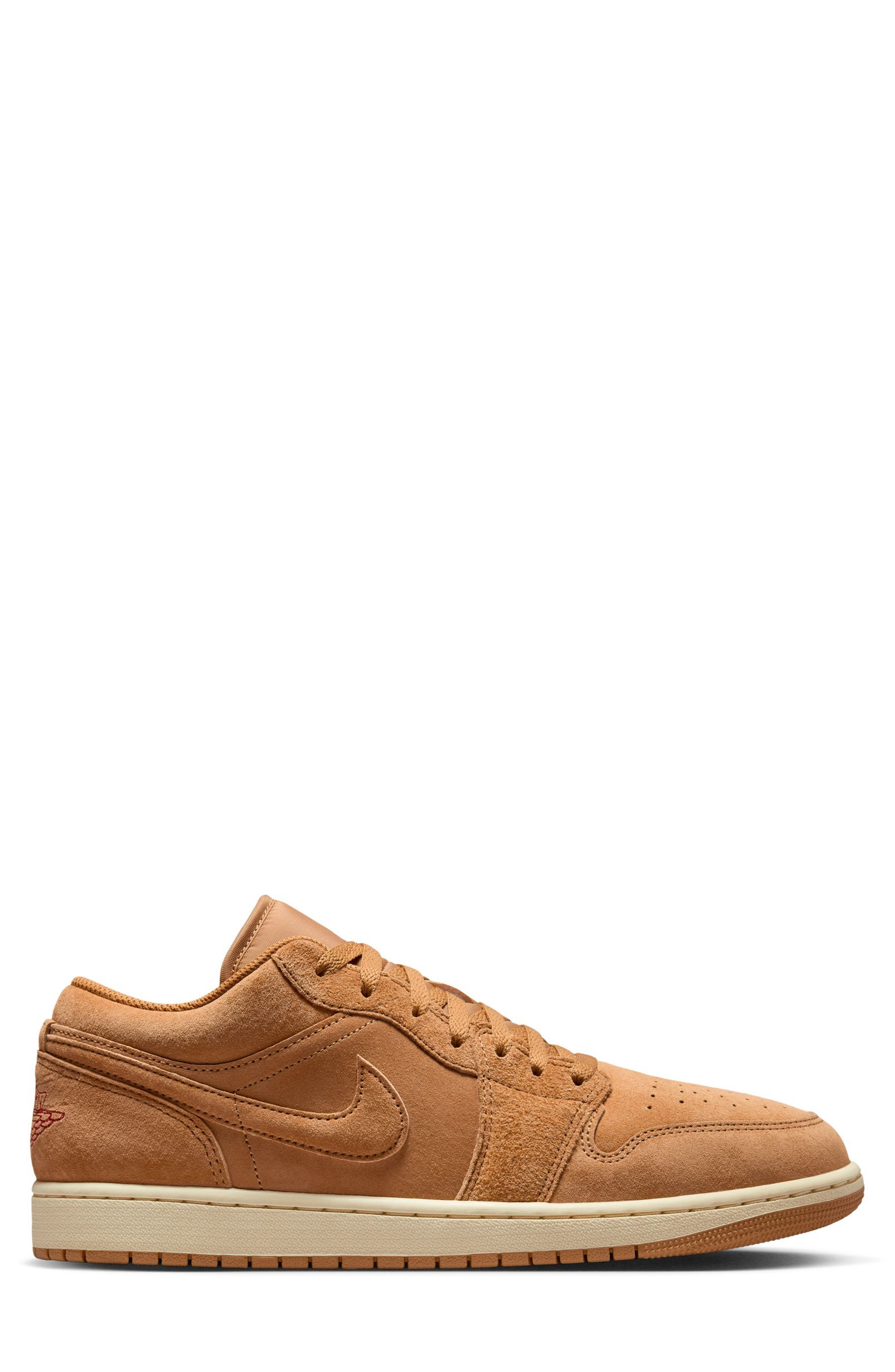 Air Jordan 1 Low SE Basketball Sneaker, Alternate, color, FLAX/ VARSITY RED