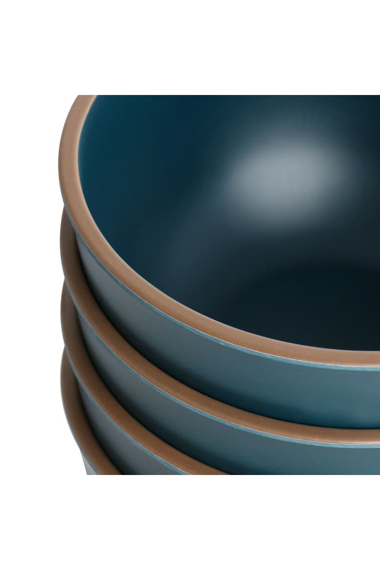Rockabye 4 Piece Melamine Cereal Bowl Set, Alternate, color, Dark Teal