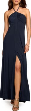 Ramy Brook Mira Gathered Halter Gown