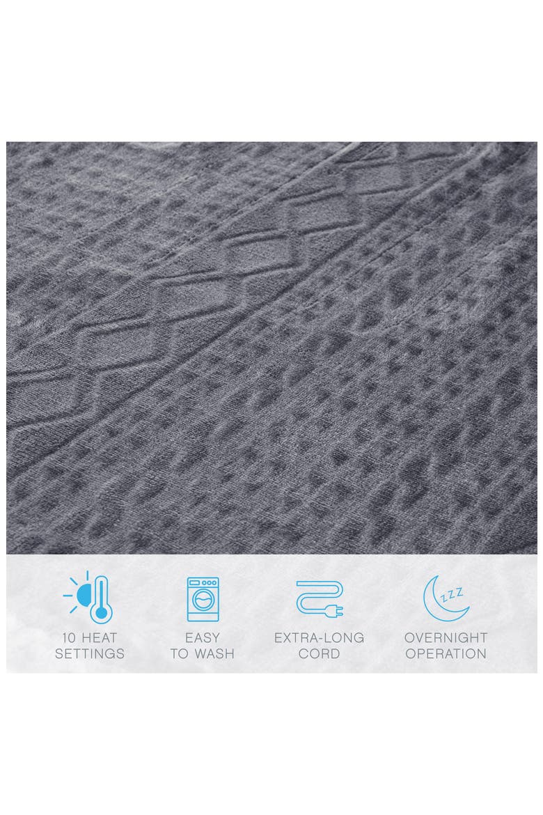 Deluxe Heated Blanket, Alternate, color, GRAY