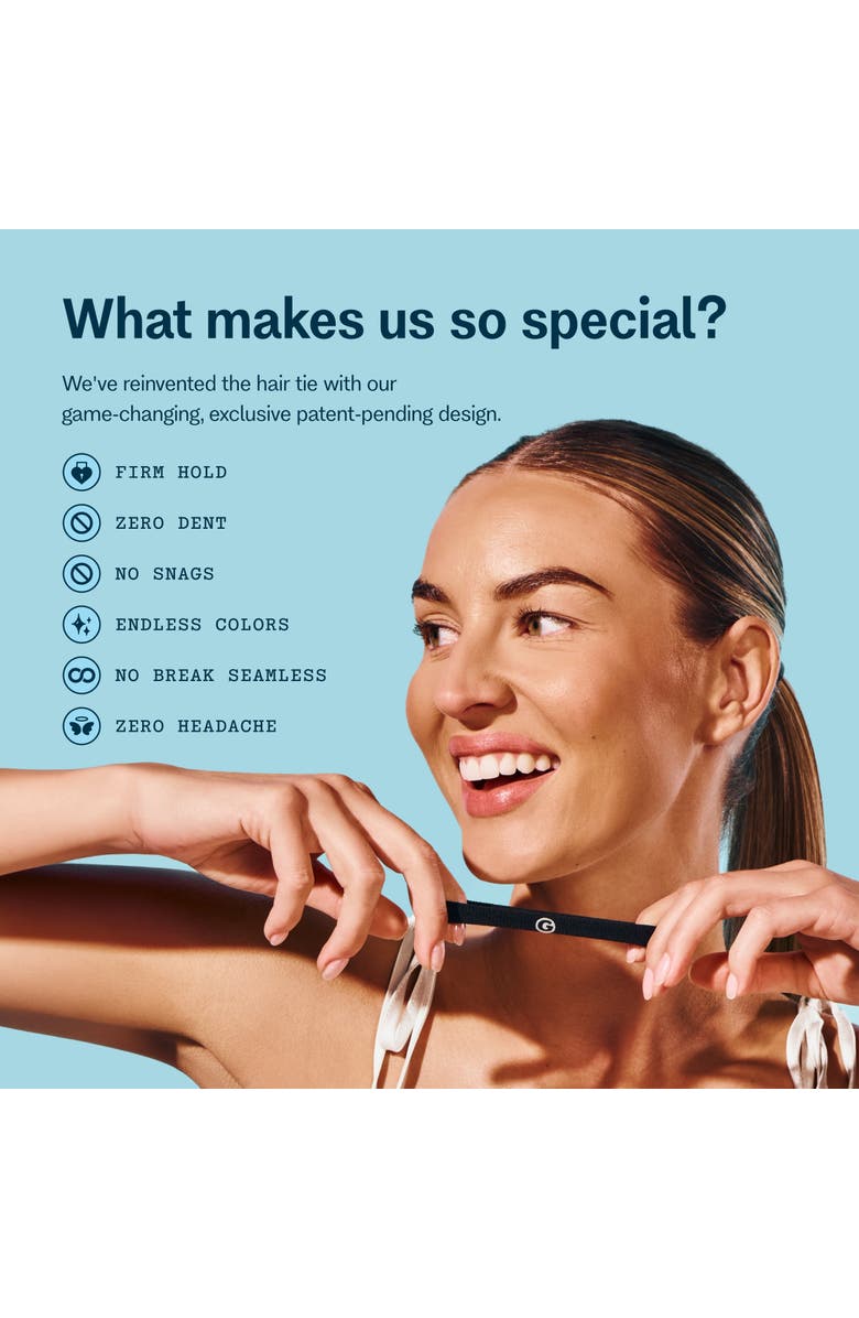 Gimme Beauty Hair Ties in 5 Sizes, Bands Fitting Kit, Alternate, color, Black