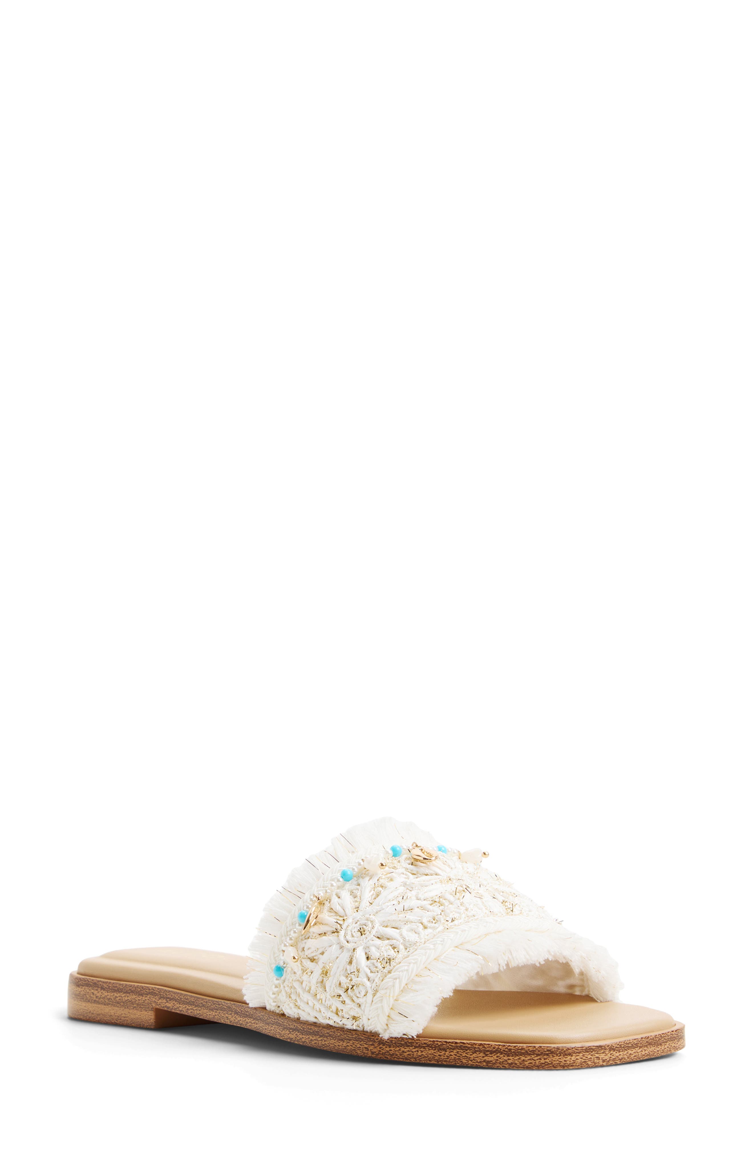 ALDO Aurana Embellished Slide Sandal, Main, color, 