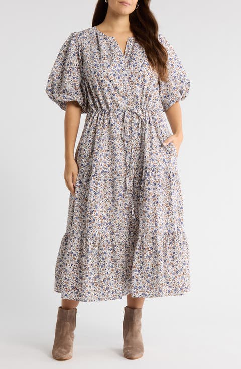 Heath Floral Cotton Dress (Plus)