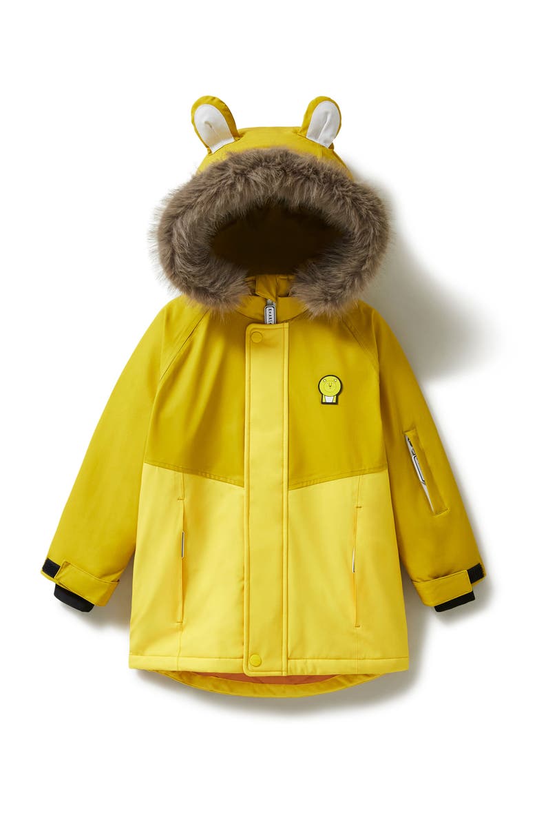Roarsome Cub the Lion Ski Jacket, Alternate, color, Yellow