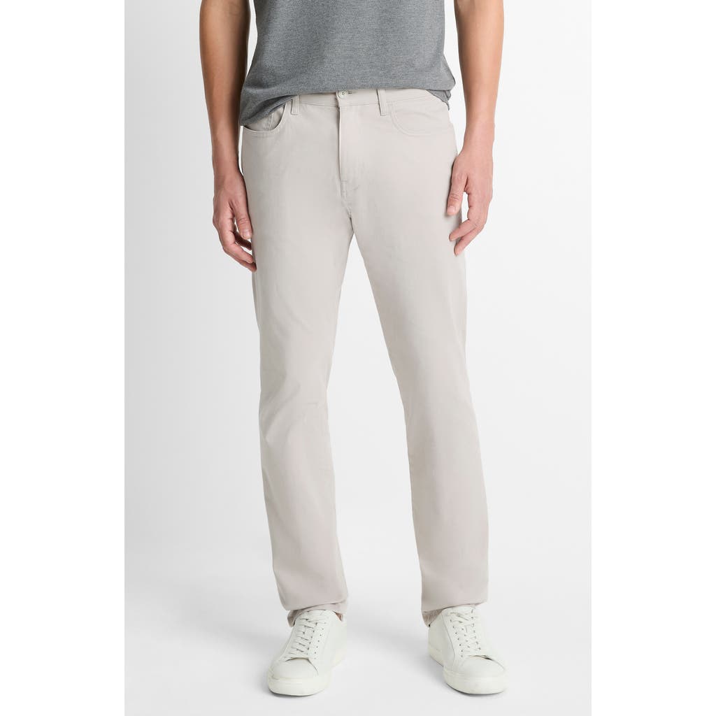 Vince Dylan Slim Fit Peached Stretch Cotton Pants In Silvermoon