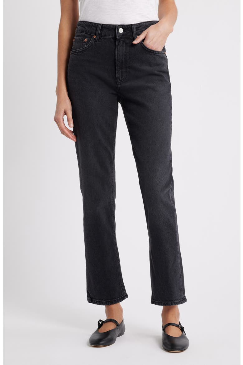 New York Straight Leg Jeans, Main, color, DARK SMOKE CLASSIC B