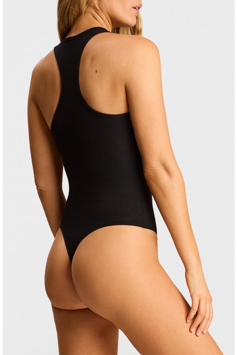 Better Than Basic Rib Racerback Tank Bodysuit, Alternate, color, BLK-BLACK