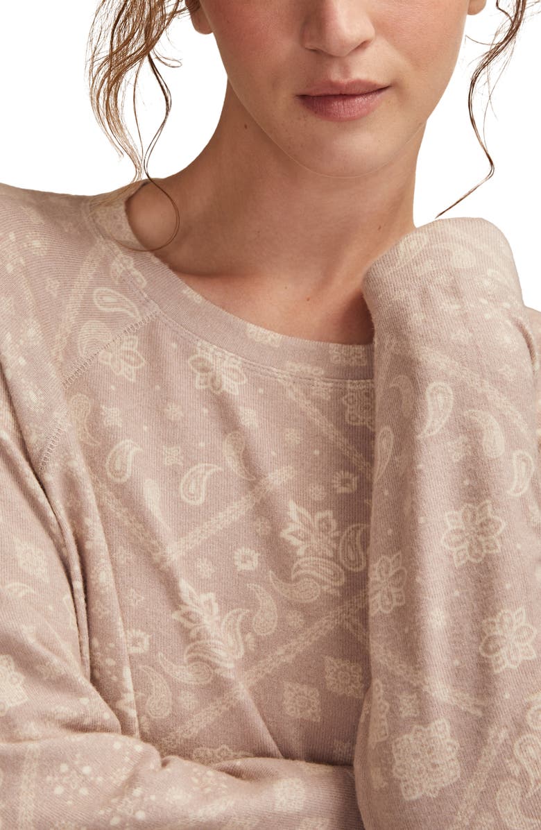 Lucky Brand Cloud Raglan Sleeve Knit Top, Alternate, color, Neutral Multi