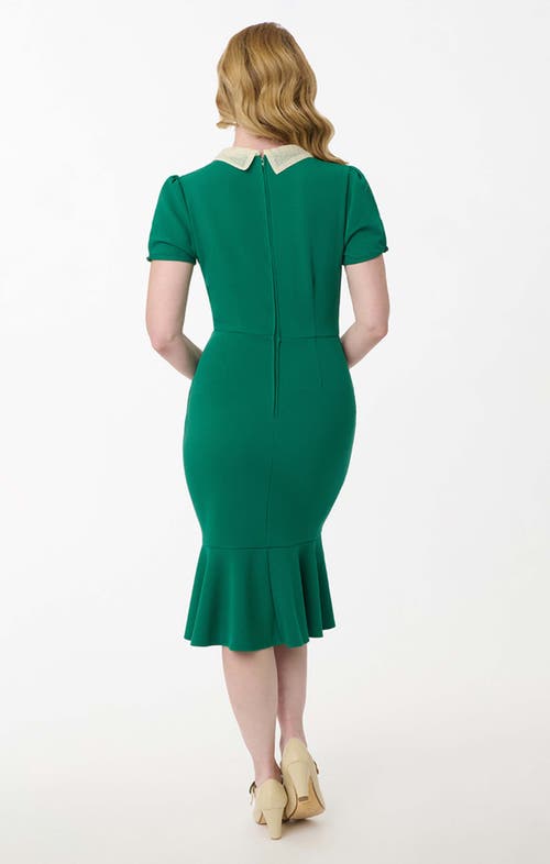 Unique Vintage Knit Holloway Peplum Wiggle Dress