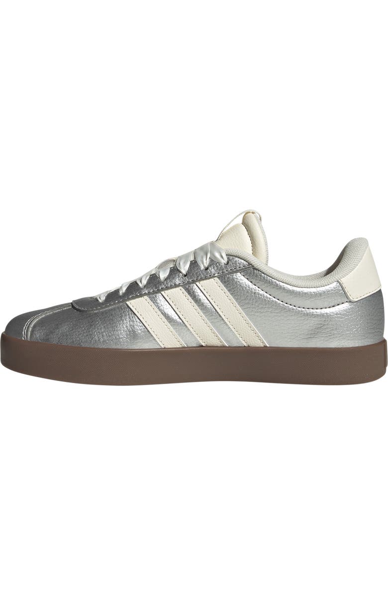 adidas VL Court 3.0 Sneaker, Alternate, color, Silver Met/ Off White/ Gum